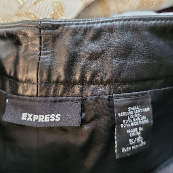 Express genuine leather black pants - Picture 4 of 7